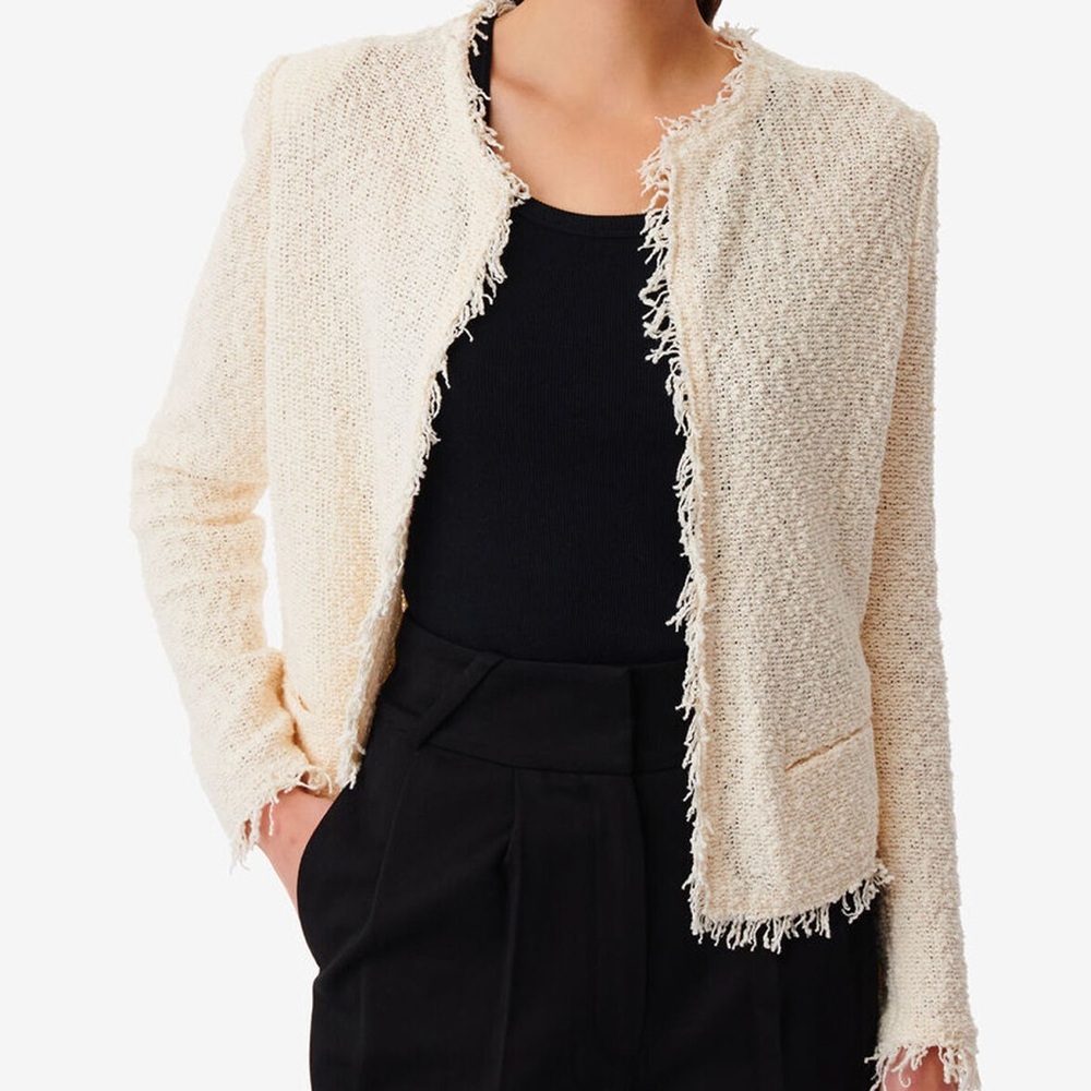 IRO Shavani Cream Textured jacket Blazer